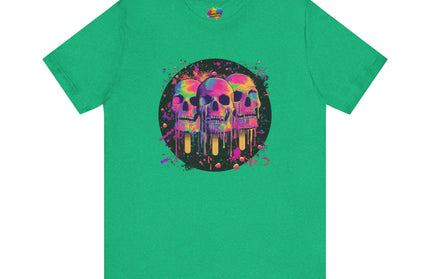 Triple Neon Skull Popsicle Splatter Tee