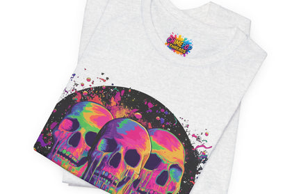 Triple Neon Skull Popsicle Splatter Tee