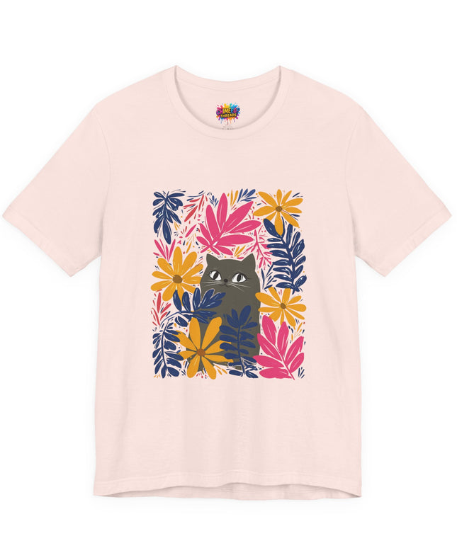 Gray Cat Floral Tee