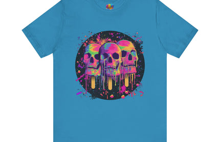 Triple Neon Skull Popsicle Splatter Tee