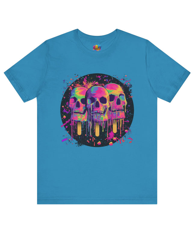 Triple Neon Skull Popsicle Splatter Tee