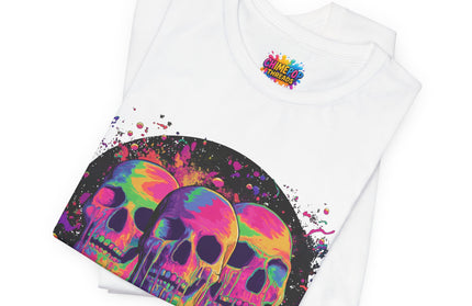 Triple Neon Skull Popsicle Splatter Tee