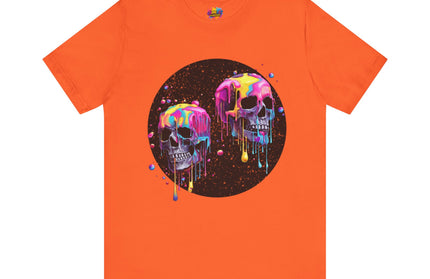 Neon Skull Drip Psychedelic Space Tee