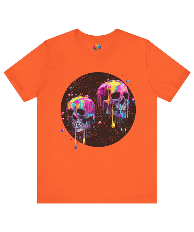 Neon Skull Drip Psychedelic Space Tee