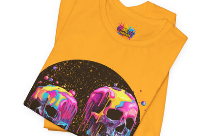 Neon Skull Drip Psychedelic Space Tee