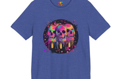 Triple Neon Skull Popsicle Splatter Tee