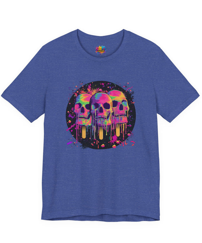 Triple Neon Skull Popsicle Splatter Tee