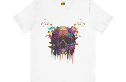 Ornate Skull Golden Butterfly Gothic Luxe Tee
