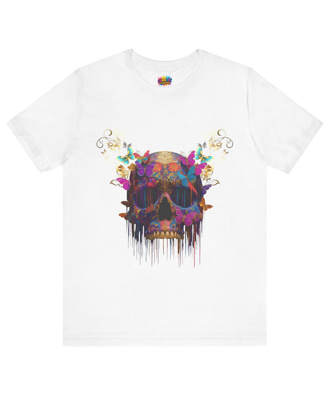 Ornate Skull Golden Butterfly Gothic Luxe Tee