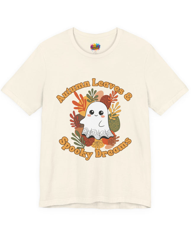 Autumn Leaves Spooky Dreams Ghost Tee