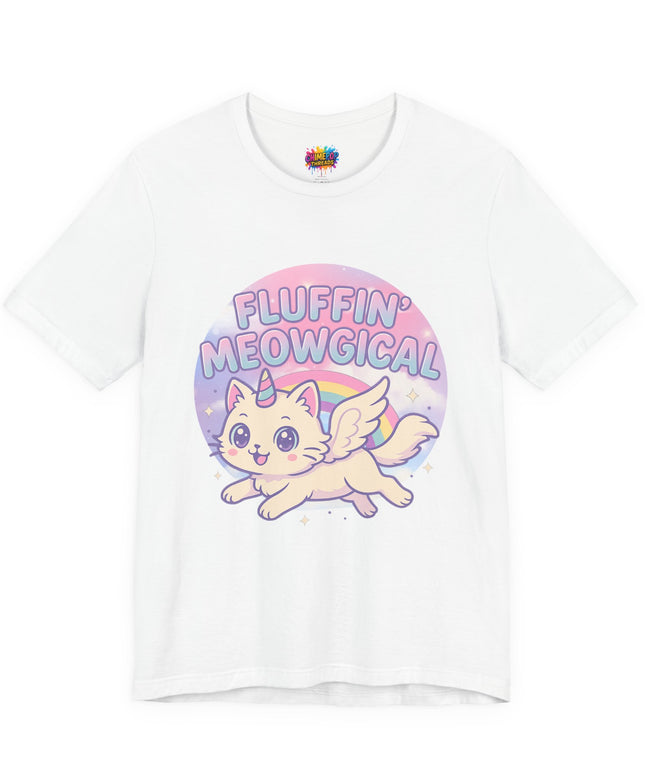 Fluffin Meowgical Goth Princess Cat Unicorn Rainbow Pastel T-Shirt