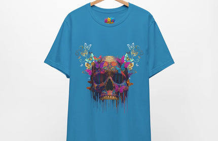 Ornate Skull Golden Butterfly Gothic Luxe Tee