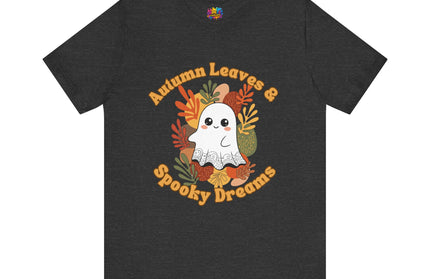 Autumn Leaves Spooky Dreams Ghost Tee