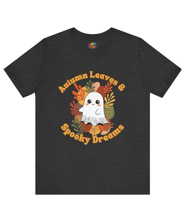 Autumn Leaves Spooky Dreams Ghost Tee
