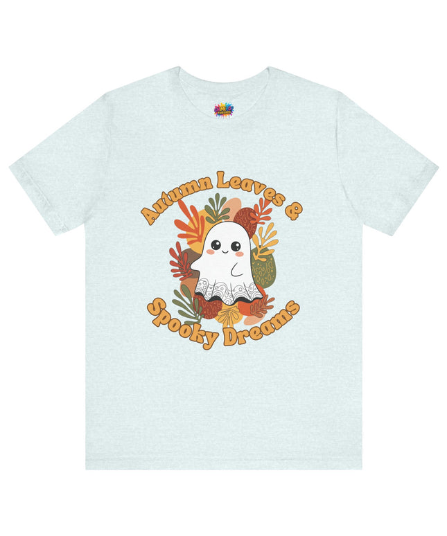 Autumn Leaves Spooky Dreams Ghost Tee