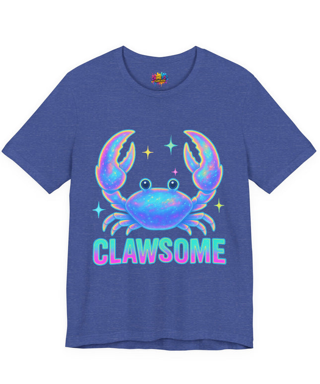 CLAWSOME Neon Crab Tee - Ocean Lover T-Shirt