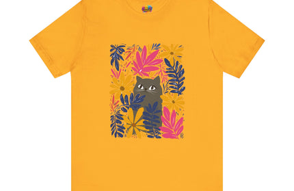 Gray Cat Floral Tee