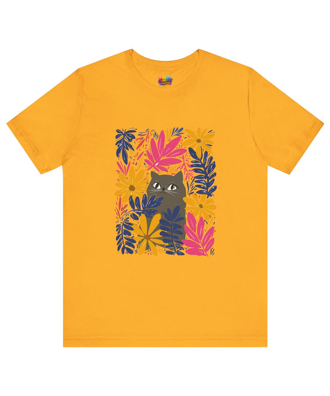 Gray Cat Floral Tee
