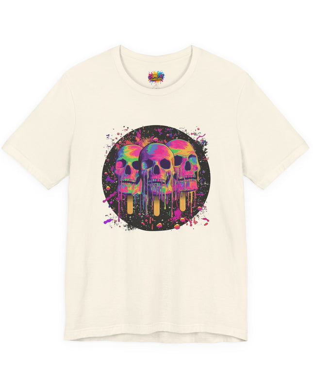 Triple Neon Skull Popsicle Splatter Tee