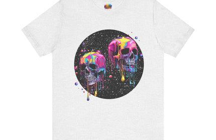 Neon Skull Drip Psychedelic Space Tee