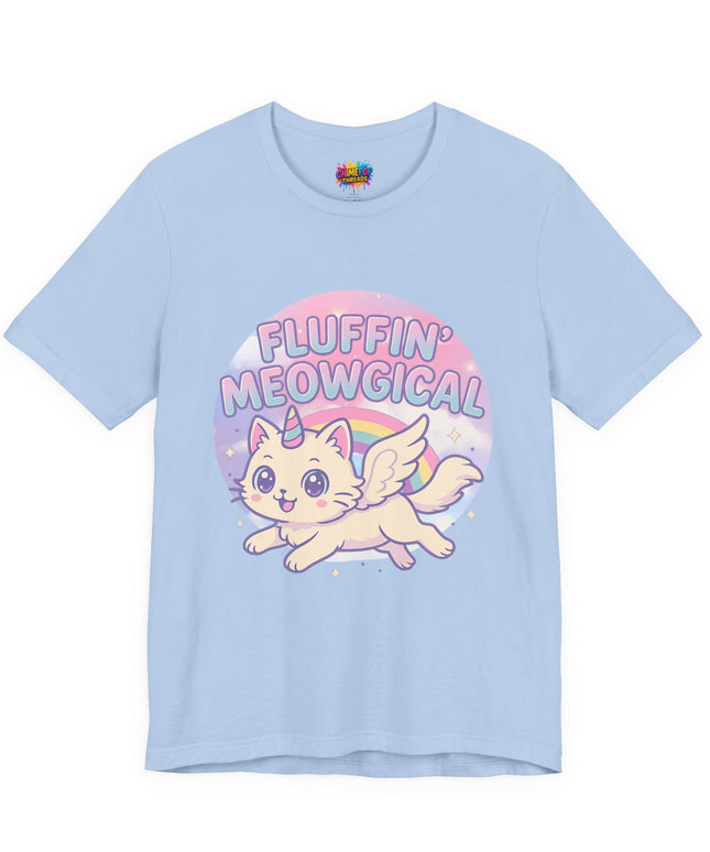 Fluffin Meowgical Goth Princess Cat Unicorn Rainbow Pastel T-Shirt