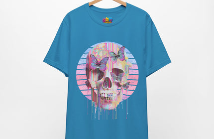 Pastel Skull Butterfly Drip Vaporwave Gothic Tee