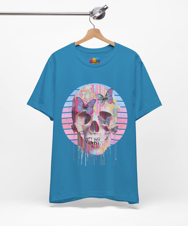 Pastel Skull Butterfly Drip Vaporwave Gothic Tee