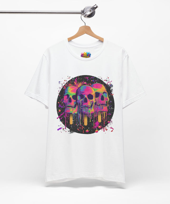 Triple Neon Skull Popsicle Splatter Tee