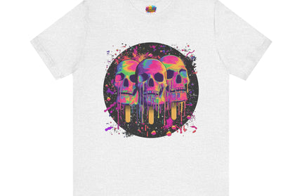 Triple Neon Skull Popsicle Splatter Tee