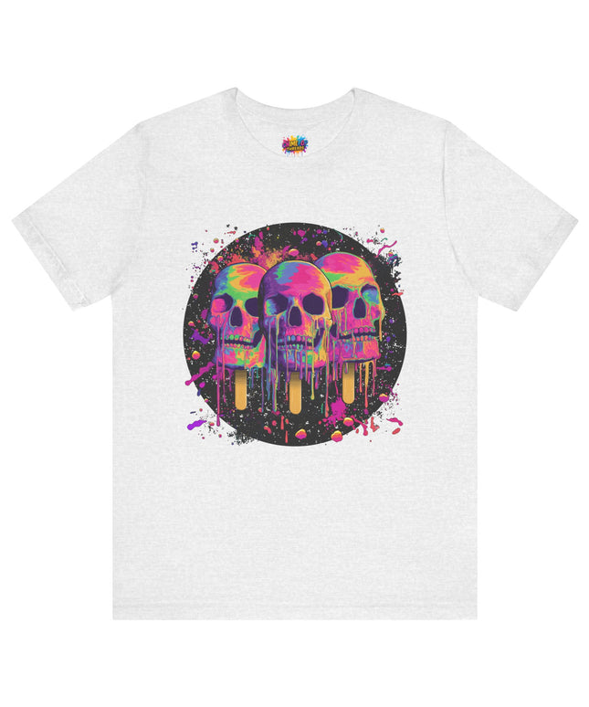 Triple Neon Skull Popsicle Splatter Tee