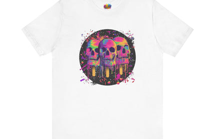Triple Neon Skull Popsicle Splatter Tee