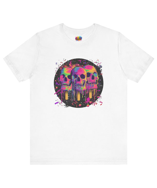 Triple Neon Skull Popsicle Splatter Tee