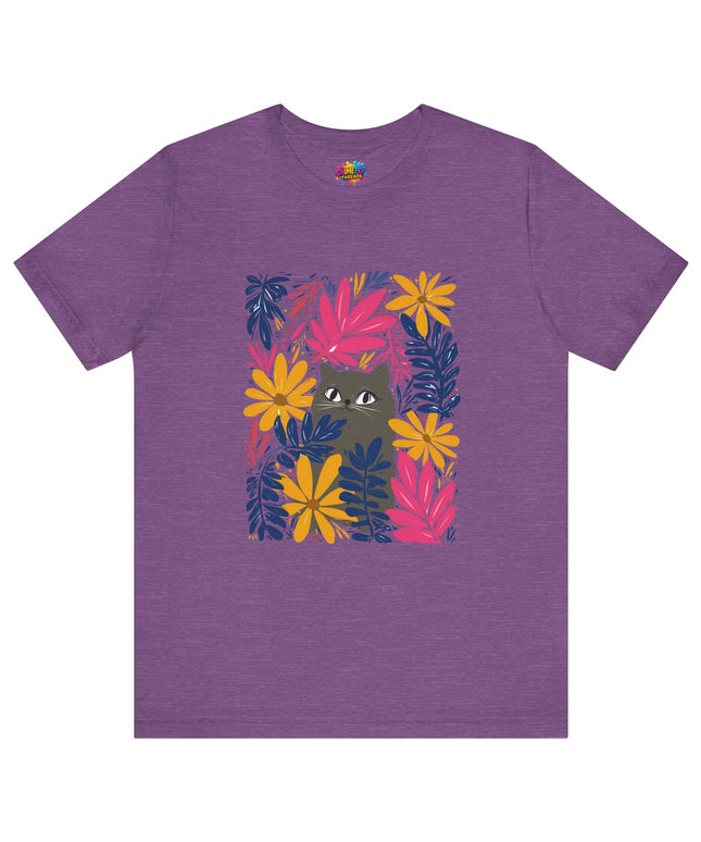 Gray Cat Floral Tee