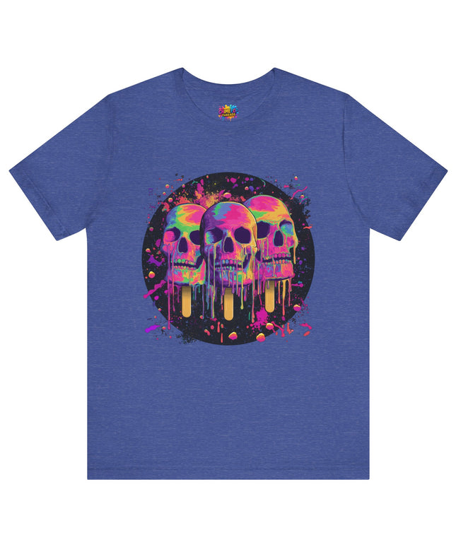 Triple Neon Skull Popsicle Splatter Tee