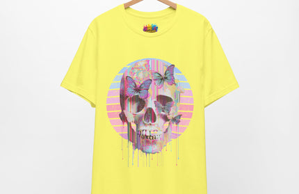 Pastel Skull Butterfly Drip Vaporwave Gothic Tee