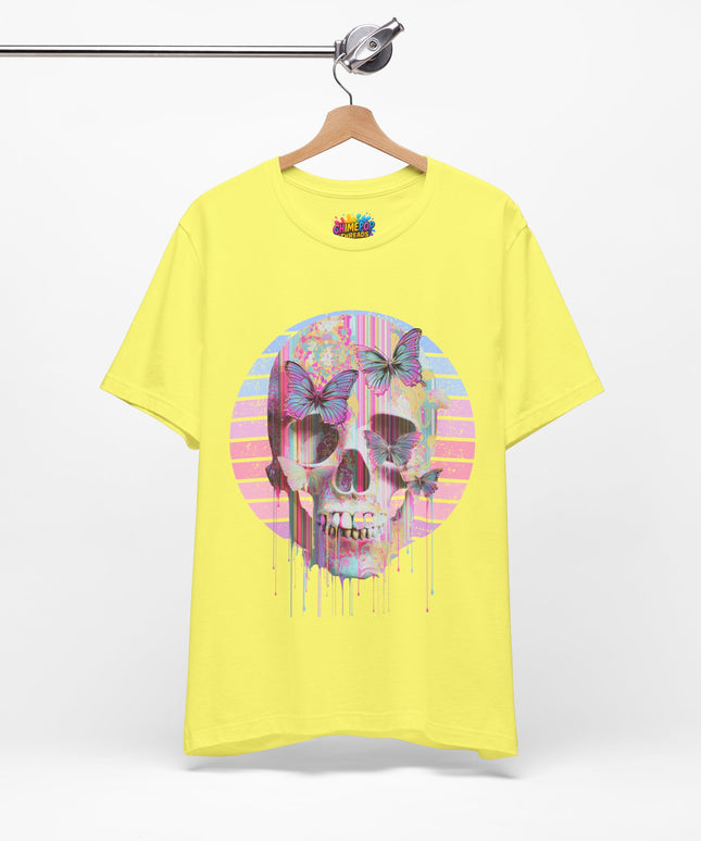 Pastel Skull Butterfly Drip Vaporwave Gothic Tee