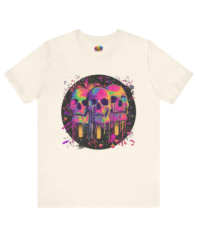 Triple Neon Skull Popsicle Splatter Tee