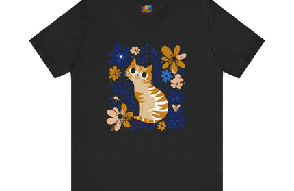 Orange Cat Floral Tee