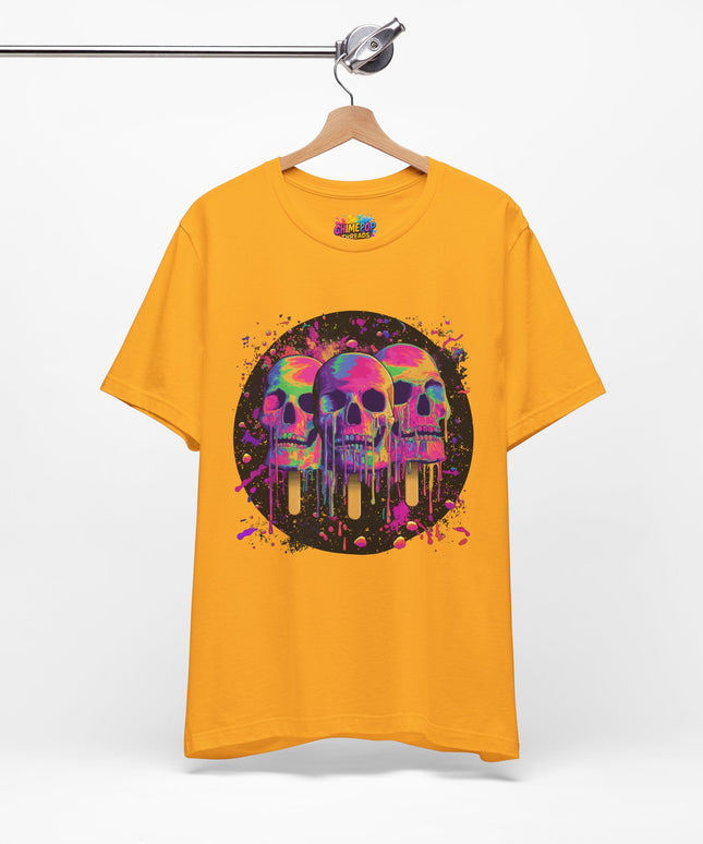 Triple Neon Skull Popsicle Splatter Tee