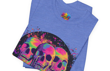 Triple Neon Skull Popsicle Splatter Tee