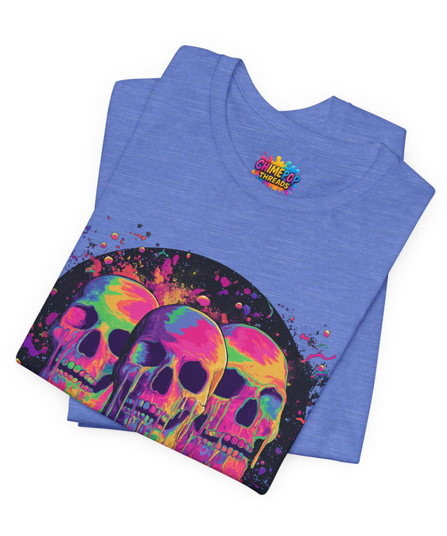 Triple Neon Skull Popsicle Splatter Tee