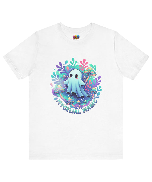 Mycelial Magic Blue Glow Ghost Tee