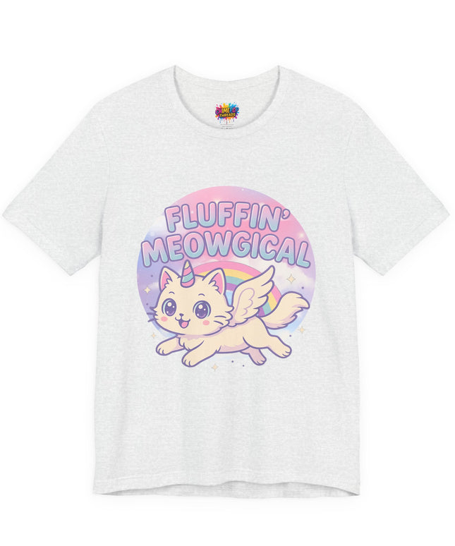 Fluffin Meowgical Goth Princess Cat Unicorn Rainbow Pastel T-Shirt