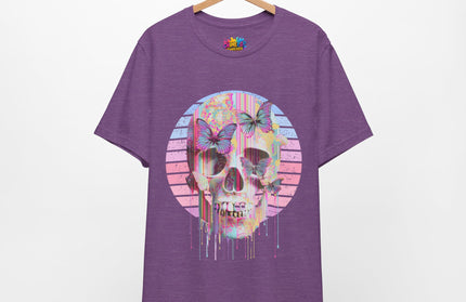 Pastel Skull Butterfly Drip Vaporwave Gothic Tee