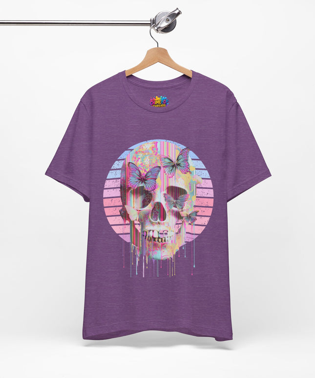 Pastel Skull Butterfly Drip Vaporwave Gothic Tee