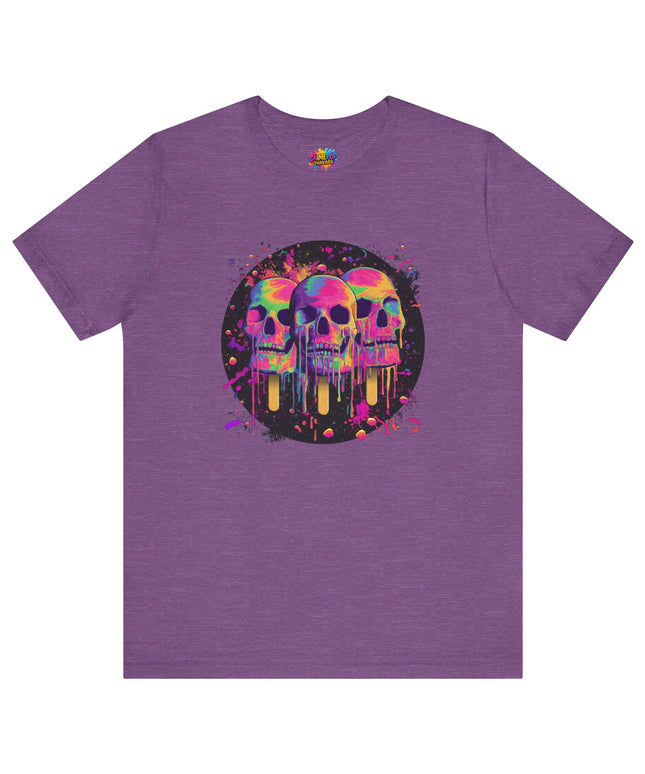Triple Neon Skull Popsicle Splatter Tee