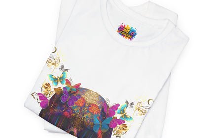 Ornate Skull Golden Butterfly Gothic Luxe Tee