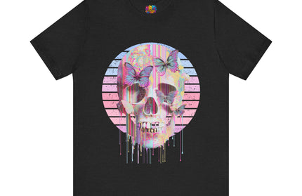 Pastel Skull Butterfly Drip Vaporwave Gothic Tee