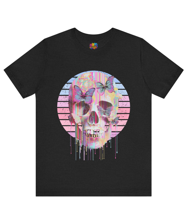 Pastel Skull Butterfly Drip Vaporwave Gothic Tee