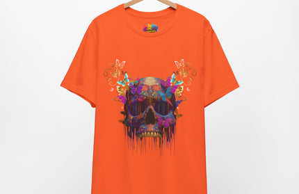 Ornate Skull Golden Butterfly Gothic Luxe Tee